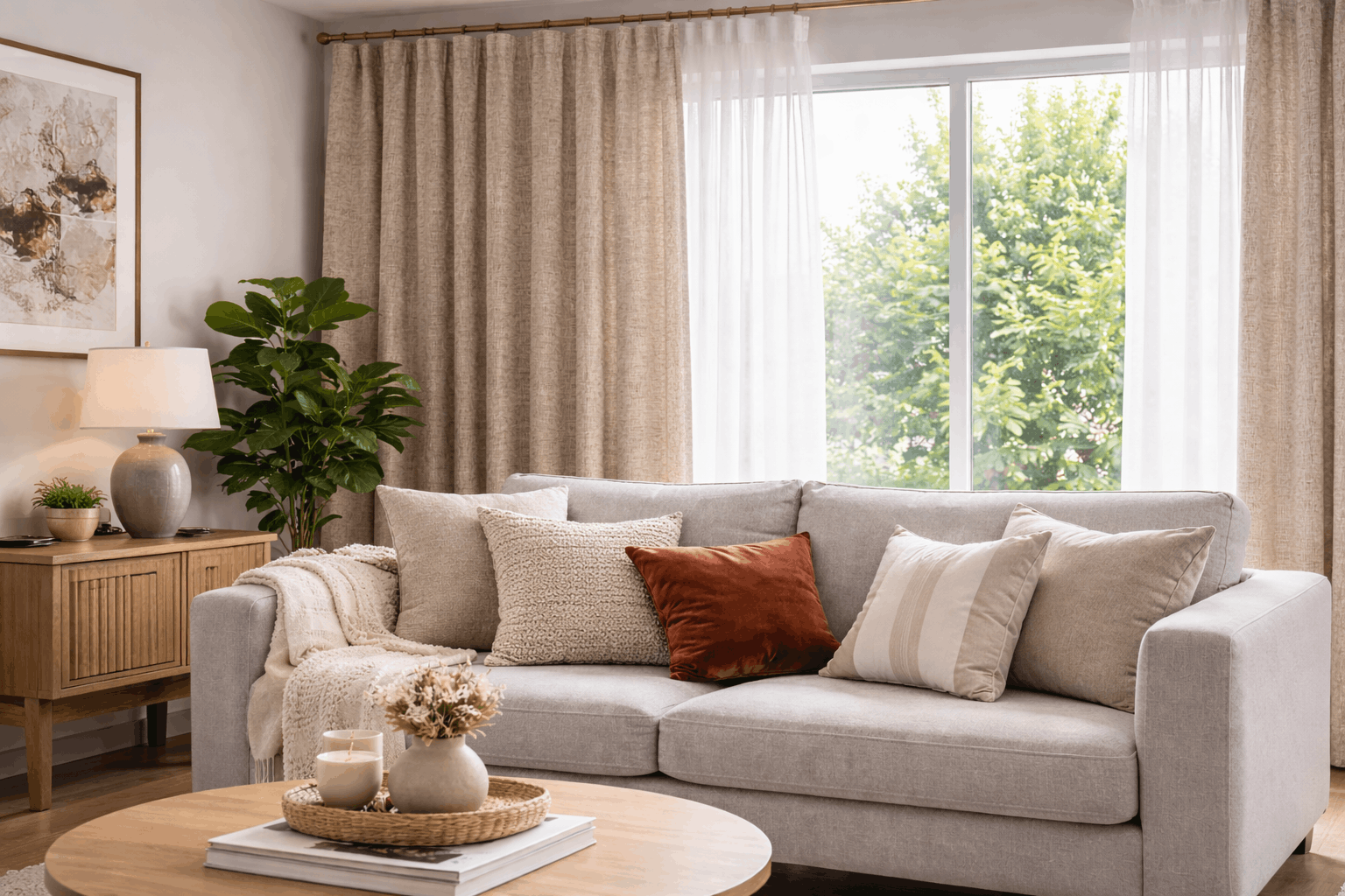 Cortinas con textura